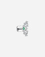 Nocturne Wings Flatback Stud Silver Green Stone - Image 6