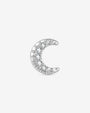 Silverlight Crescent Flatback Stud Silver Crystal Clear - Image 1