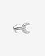 Silverlight Crescent Flatback Stud Silver Crystal Clear - Image 8