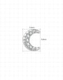 Silverlight Crescent Flatback Stud Silver Crystal Clear - Image 10