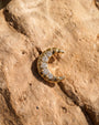 Silverlight Crescent Flatback Stud Gold Crystal Clear - Image 6