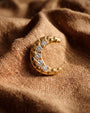 Silverlight Crescent Flatback Stud Gold Crystal Clear - Image 7