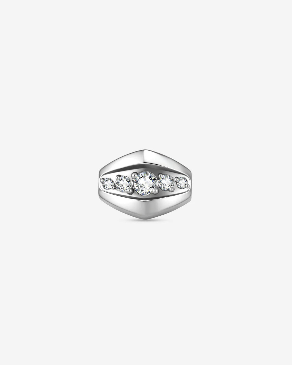 Luminous Gaze Flatback Stud Silver - Image 1