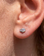 Luminous Gaze Flatback Stud Silver - Image 3
