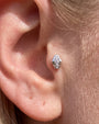 Luminous Gaze Flatback Stud Silver - Image 4