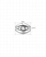 Luminous Gaze Flatback Stud Silver - Image 7