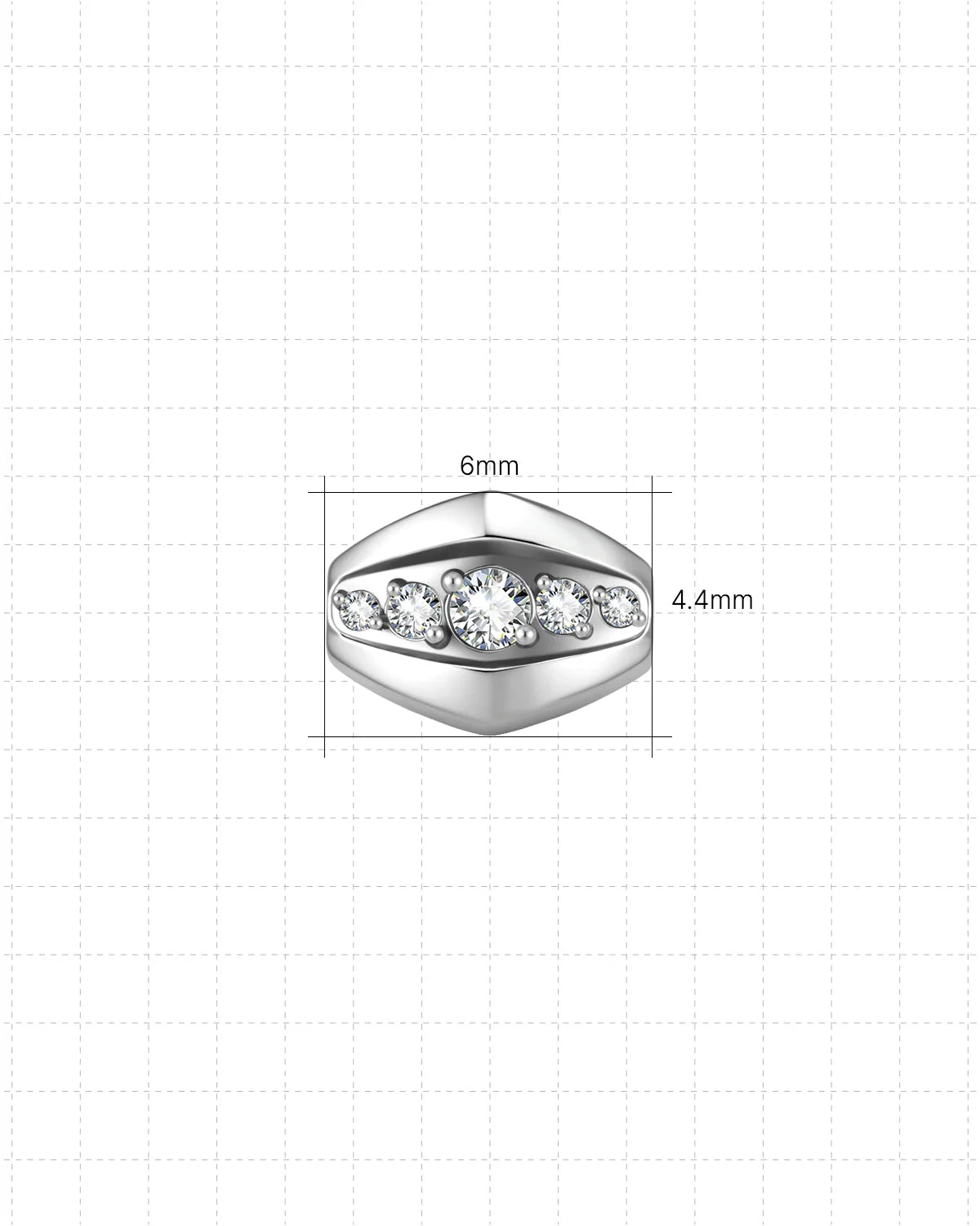 Luminous Gaze Flatback Stud Silver - Image 7