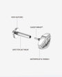 Luminous Gaze Flatback Stud Silver - Image 8