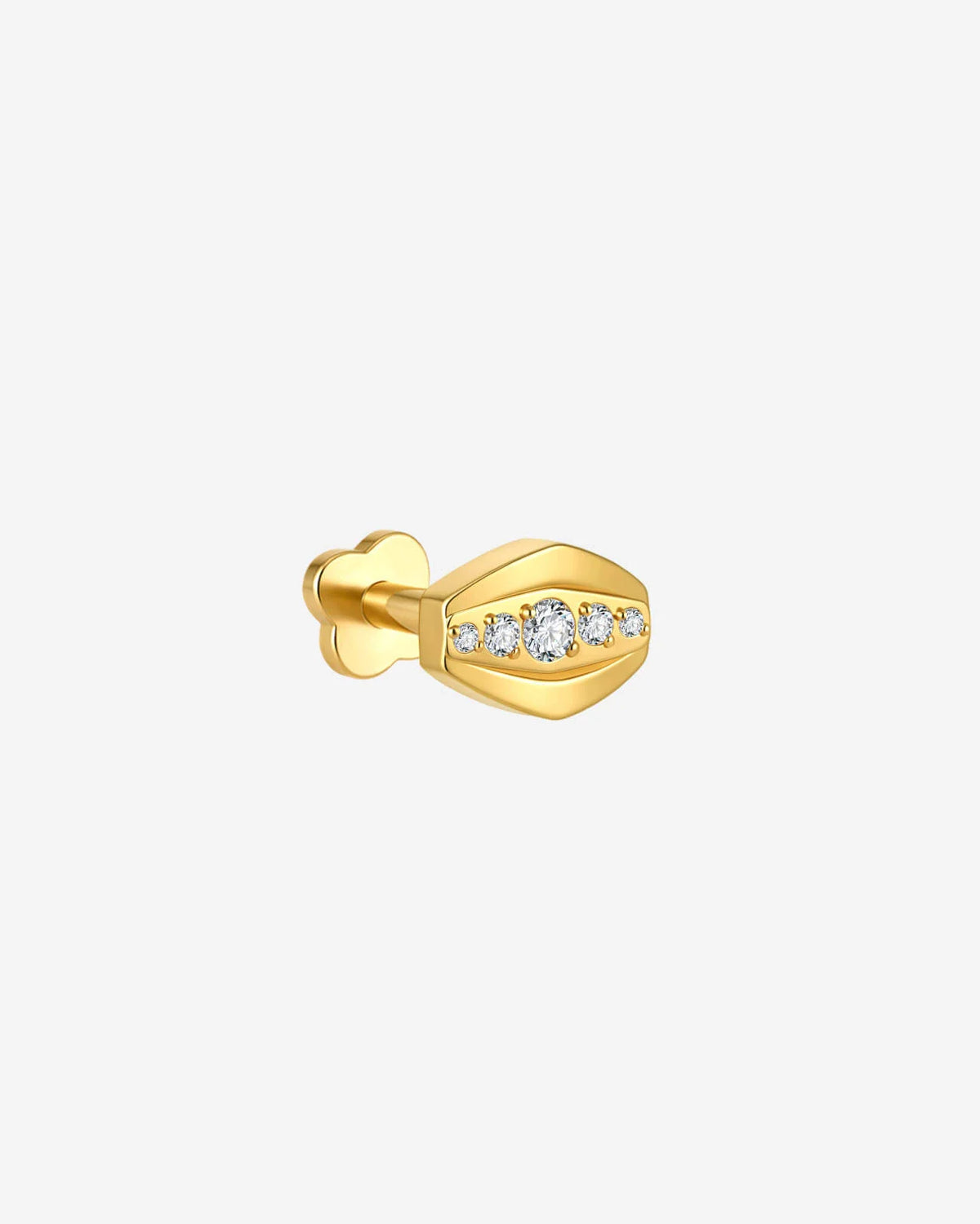 Luminous Gaze Flatback Stud Gold - Image 5