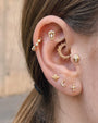 Luminous Gaze Flatback Stud Gold - Image 6