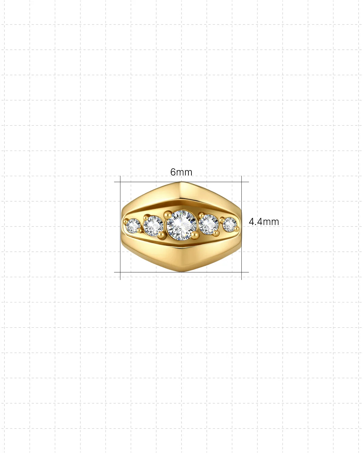 Luminous Gaze Flatback Stud Gold - Image 9