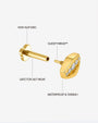 Luminous Gaze Flatback Stud Gold - Image 11