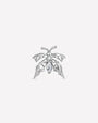 Woodland Flutter Flatback Stud - Silver Crystal Clear - front view