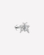 Woodland Flutter Flatback Stud - Silver Crystal Clear - side view