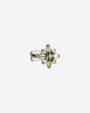 Crossburst Halo Flatback Stud Silver Olive Green - Image 5