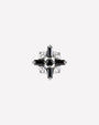 Crossburst Halo Flatback Stud Silver Onyx Black - Image 1