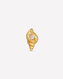 Tidal Spiral Shell Flatback Stud Gold Crystal Clear - Image 1