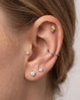 Tidal Spiral Shell Flatback Stud Gold Crystal Clear - Image 22
