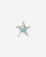 Moonlit Sea Star Flatback Stud - Silver Light Blue - image 1