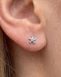 Moonlit Sea Star Flatback Stud - Silver Light Blue - image 8