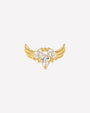Ribbonwing Butterfly Flatback Stud - Gold Crystal Clear - image 1