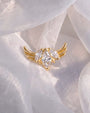Ribbonwing Butterfly Flatback Stud - Gold Crystal Clear - image 2