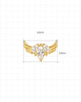 Ribbonwing Butterfly Flatback Stud - Gold Crystal Clear - image 9