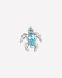 Thalassa Sea Turtle Flatback Stud - Silver Ocean Mist - image 1