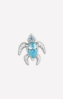 Thalassa Sea Turtle Flatback Stud - Silver Ocean Mist - image 1