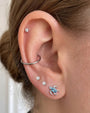 Thalassa Sea Turtle Flatback Stud - Silver Ocean Mist - image 15