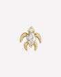 Thalassa Sea Turtle Flatback Stud - Gold Crystal Clear - image 1