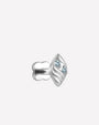 Twin Azure Leaf Flatback Stud - Silver Ocean Mist - image 5