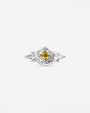 Petite Blossom Flatback Stud - Silver Champagne Glow - image 1