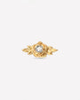 Petite Blossom Flatback Stud - Gold Crystal Clear - image 1