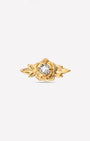 Petite Blossom Flatback Stud - Gold Crystal Clear - image 1