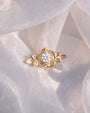 Petite Blossom Flatback Stud - Gold Crystal Clear - image 2