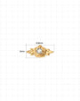 Petite Blossom Flatback Stud - Gold Crystal Clear - image 9