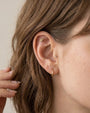 Petite Blossom Flatback Stud - Gold Crystal Clear - image 13