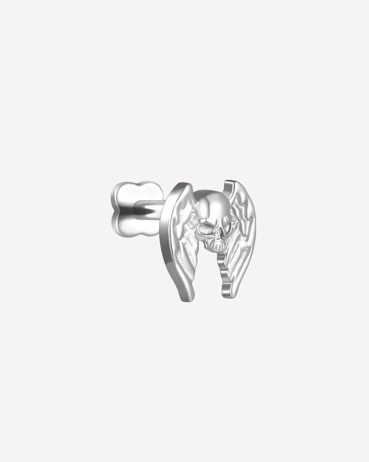 Vesperwing Skull Flatback Stud - Silver - image 5