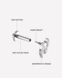 Vesperwing Skull Flatback Stud - Silver - image 7