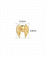 Vesperwing Skull Flatback Stud - Gold - image 6