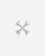 Crossbones Flatback Stud - Silver - image 1