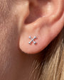 Crossbones Flatback Stud - Silver - image 3
