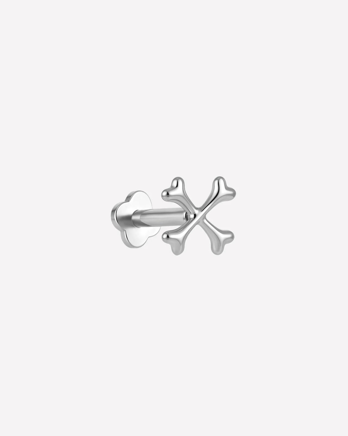 Crossbones Flatback Stud - Silver - image 7