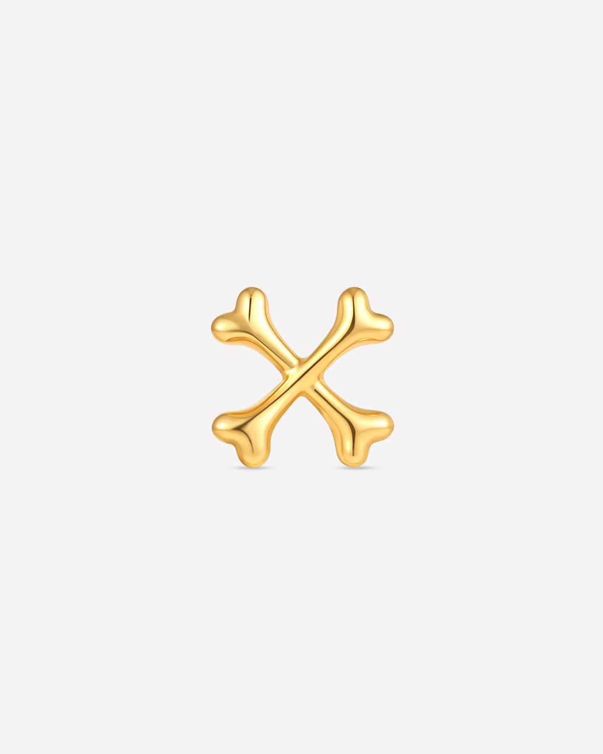 Crossbones Flatback Stud - Gold - image 1