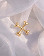 Crossbones Flatback Stud - Gold - image 2