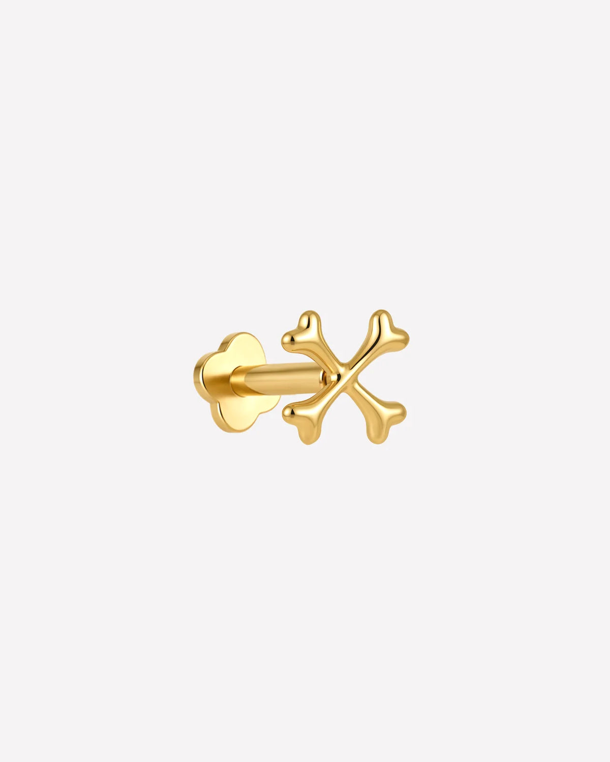 Crossbones Flatback Stud - Gold - image 6