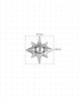 Solar Gaze Starburst Flatback Stud - Silver - image 10