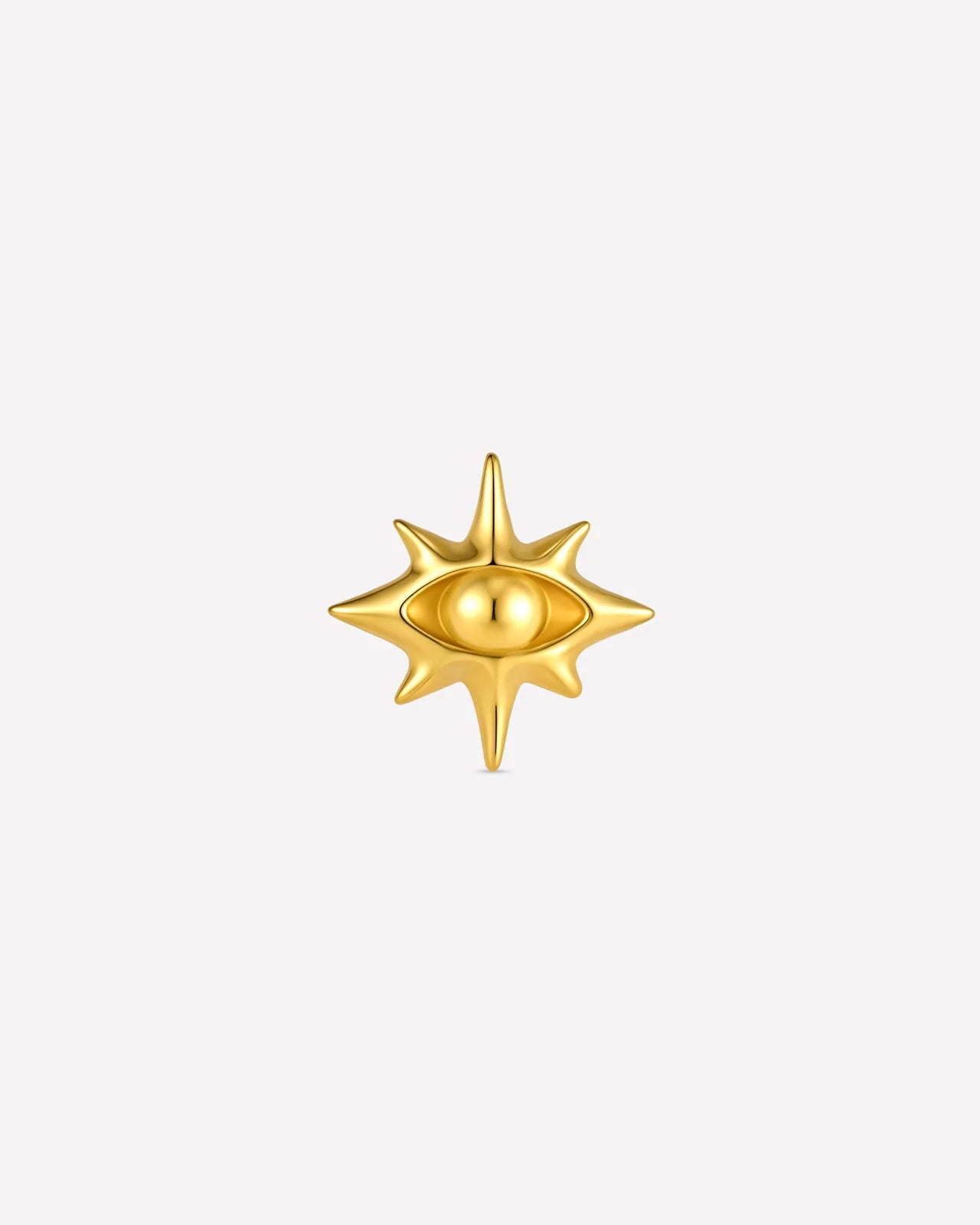 Solar Gaze Starburst Flatback Stud - Gold - image 1
