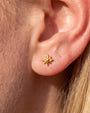 Solar Gaze Starburst Flatback Stud - Gold - image 3
